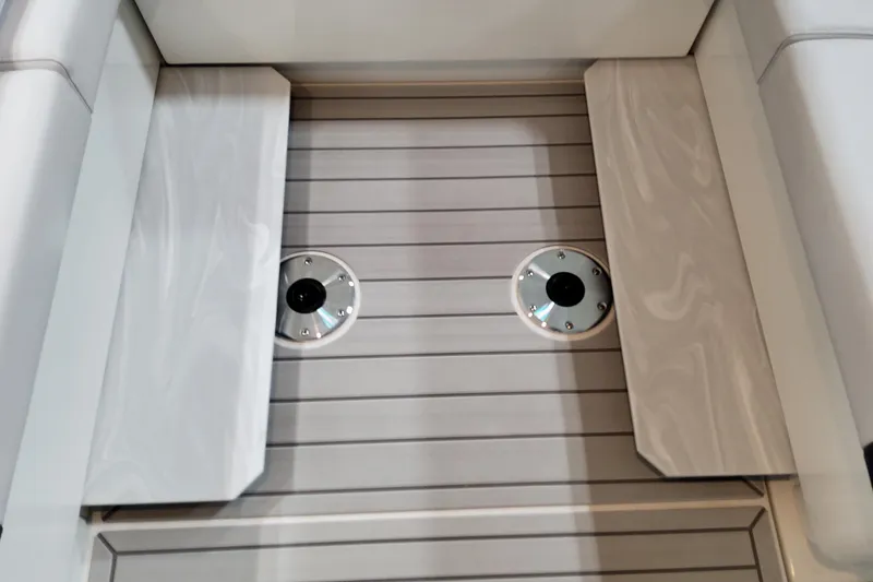 Slide: The Image of 2026 Formula 380 Super Sport Crossover OB deck with sleek, modern design elements. - 92