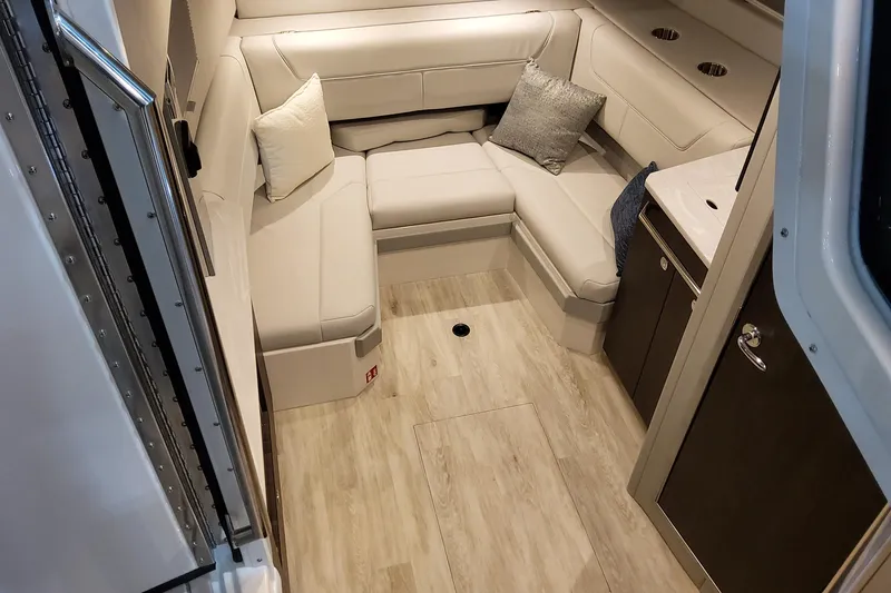 Slide: The Image of Luxurious interior of 2026 Formula 380 Super Sport Crossover OB with plush seating and modern design. - 98