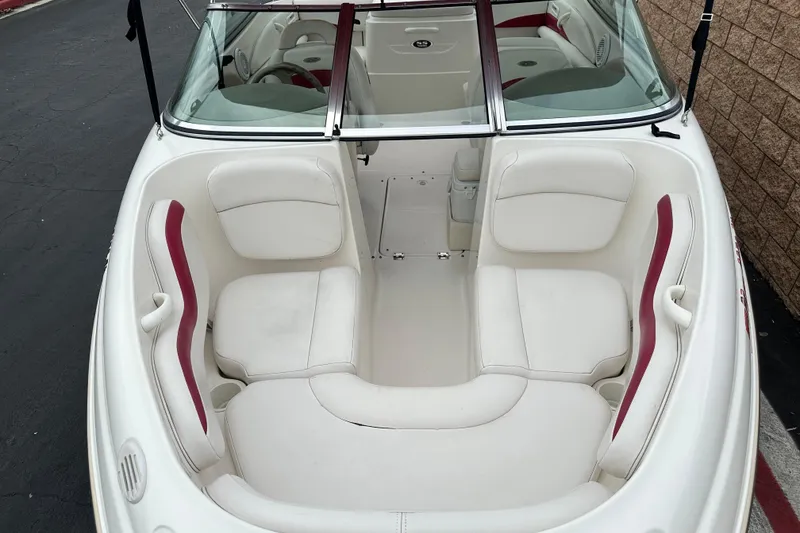 Slide: The Image of Steering console of 2002 Chaparral 183 SS boat with gauges and controls. - 10