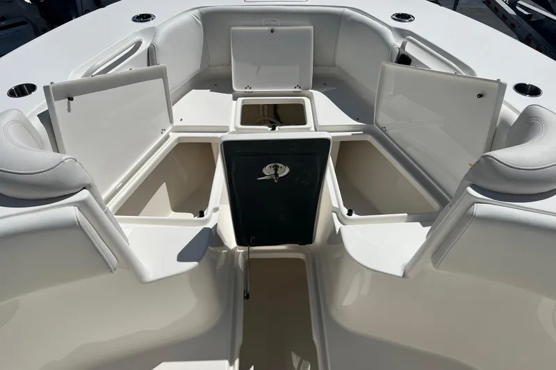 Slide: The Image of 2026 Key West 291 FS boat interior with open storage compartments. - 28