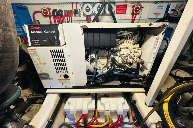 Slide: The Image of Onan Marine Genset in 2006 Sabre 42 Fly Bridge engine room. - 38