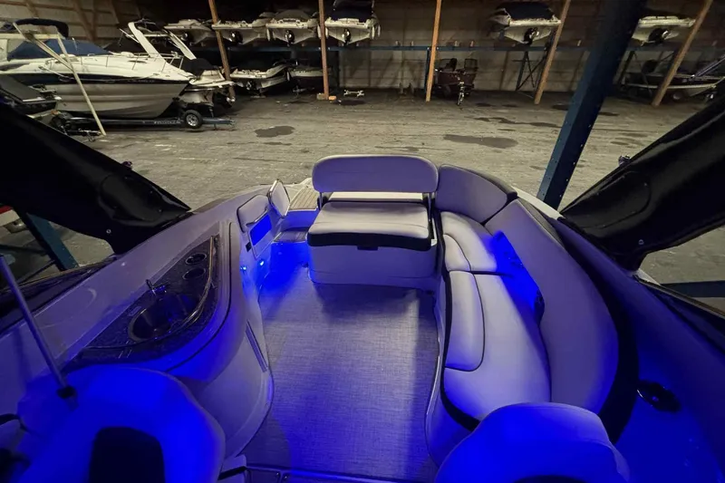 Slide: The Image of 2021 Crownline 290 SS boat propeller and outdrive close-up. - 12