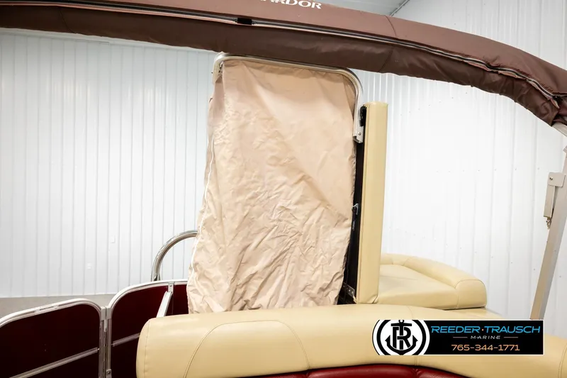 Slide: The Image of 2018 Misty Harbor 2085 CR boat with canopy and seating, indoor display. - 24