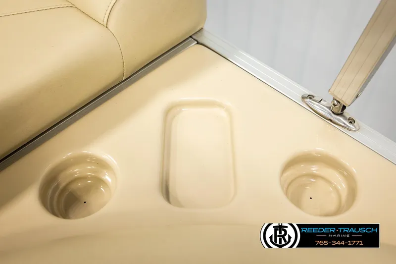 Slide: The Image of Cup holders and seat detail on 2018 Misty Harbor 2085 CR boat. - 43