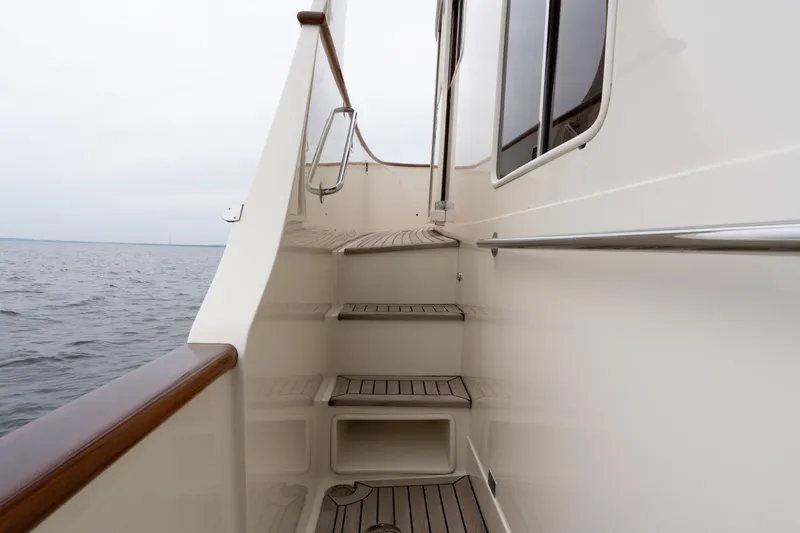 Slide: The Image of Staircase on 2007 Fleming 55 yacht with ocean view. - 16
