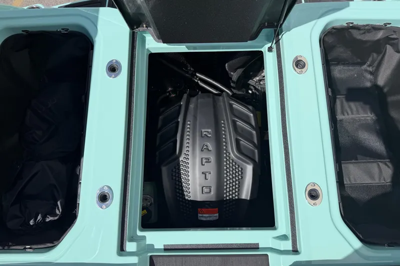 Slide: The Image of Engine compartment of 2025 Moomba Tykon with Raptor engine. - 20