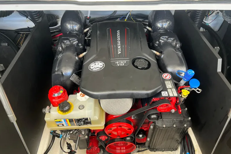 Slide: The Image of 2024 Regal LS9 Surf boat engine, Volvo Penta 430 V8, detailed view. - 18