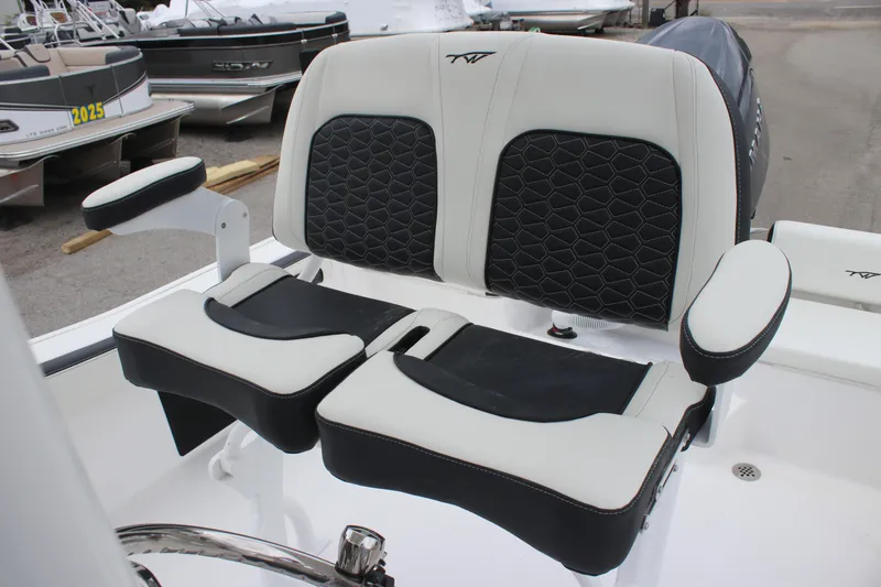 Slide: The Image of Tidewater 198 CC Adventure 2026 boat top view with rod holders and speakers. - 21