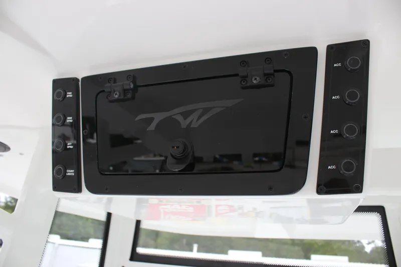 Slide: The Image of Close-up of 150 horsepower engine on 2026 Tidewater 198 CC Adventure boat. - 23