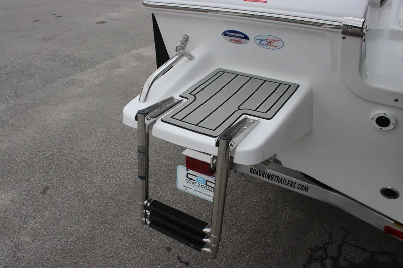 Slide: The Image of 2026 Tidewater 198 CC Adventure boat with Yamaha engine and seating area. - 8