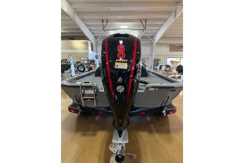 Slide: The Image of 2026 Vexus AVX 1980 boat with powerful 150 HP engine in showroom. - 5