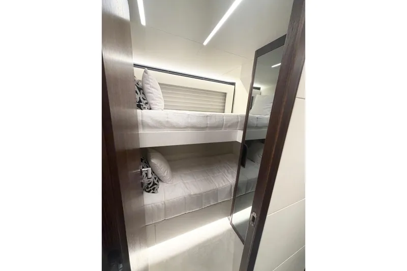 Slide: The Image of Luxurious bunk beds in 2026 Astondoa 66 Fly yacht cabin interior. - 33