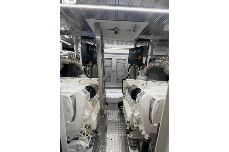 Slide: The Image of Engine room of 2026 Astondoa 66 Fly yacht, featuring advanced machinery and equipment. - 41