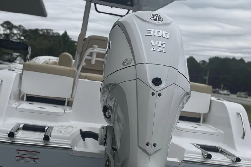 Slide: The Image of 2026 Sportsman Heritage 231 Center Console with powerful 300 V6 engine, rear view. - 5