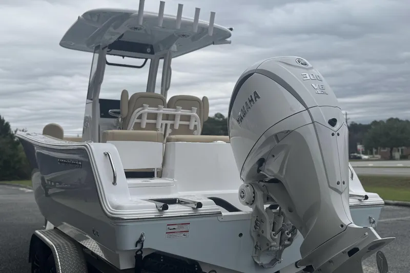 Slide: The Image of 2026 Sportsman Heritage 231 Center Console boat with Yamaha 300 V6 engine. - 6
