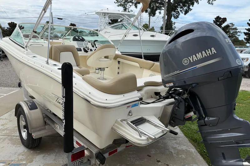 Slide: The Image of 2017 Pioneer 197 Venture boat with Yamaha outboard motor on trailer. - 7