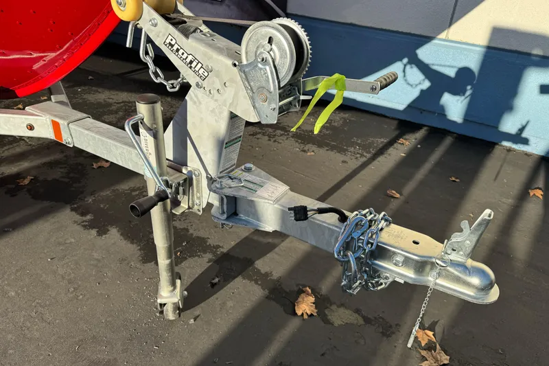 Slide: The Image of Trailer hitch of 2026 Lund 1775 Adventure Sport with chains and winch. - 5