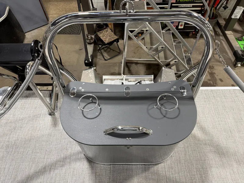 Slide: The Image of Tahoe Cascade 2385 Quad Lounge Shift SS Tritoon & Honda 4-Stroke EFI 2025 - 26