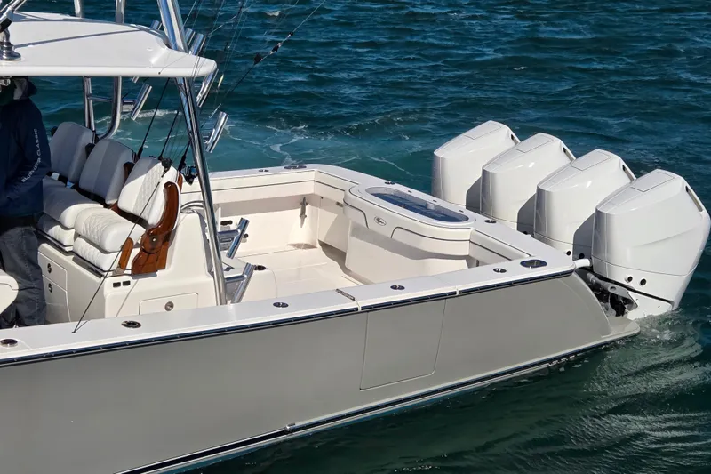 Slide: The Image of 2025 Valhalla Boatworks V-41 with quad engines on open water. - 4