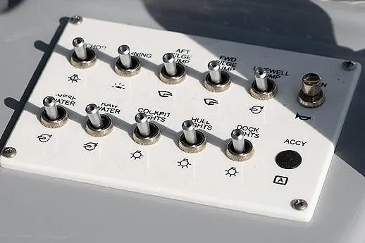 Slide: The Image of 2023 Bayliner Trophy T24CC with Mercury V6 engine docked at marina. - 11