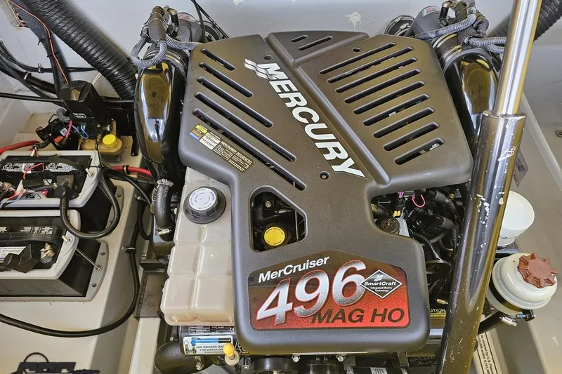 Slide: The Image of Engine of a 2007 Baja 26 Outlaw boat with Mercury MerCruiser 496 MAG HO. - 97