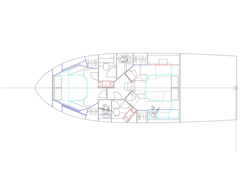 Slide: The Image of Floor plan of 2025 Cobrey 45 FLY yacht, showcasing interior layout and design. - 14