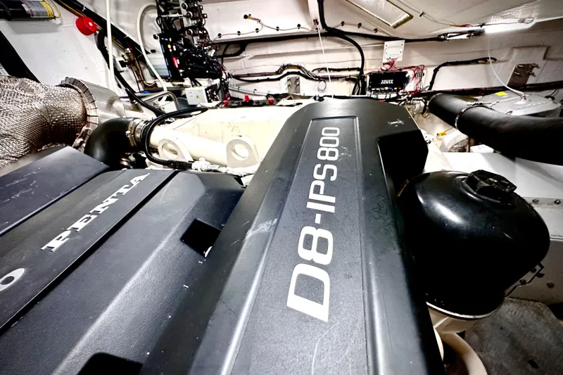 Slide: The Image of Engine room of 2019 Azimut Atlantis 51 yacht with Volvo Penta D8-IPS800 engine. - 28