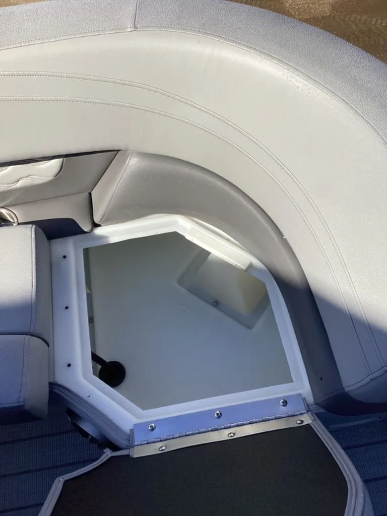 Slide: The Image of Interior of SunCatcher Fusion 324SS boat, model year 2026. - 19
