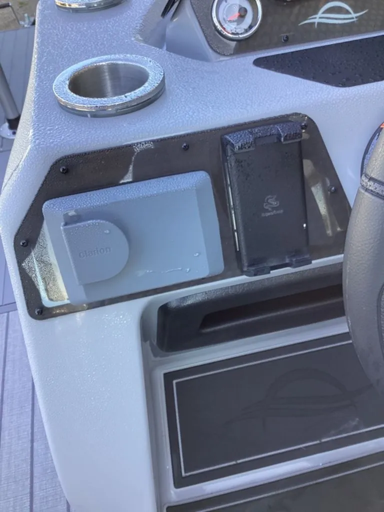 Slide: The Image of Dashboard of SunCatcher Fusion 324SS boat, model year 2026. - 35