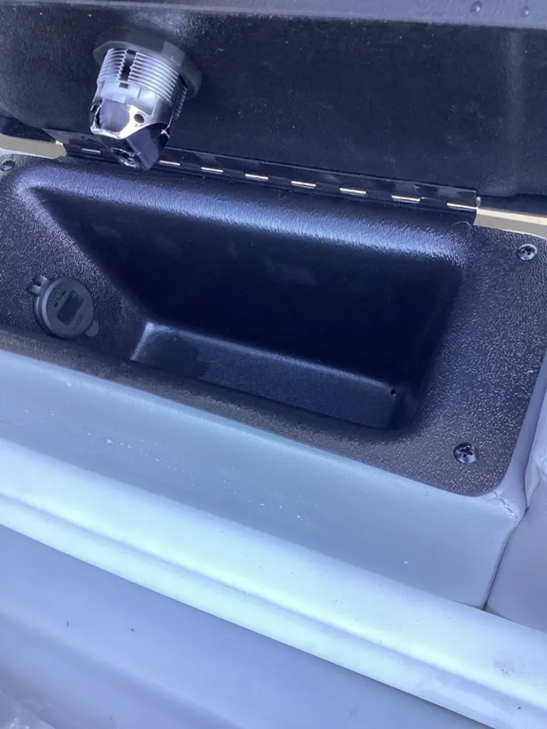 Slide: The Image of Interior of SunCatcher Fusion 324SS boat, model year 2026. - 45
