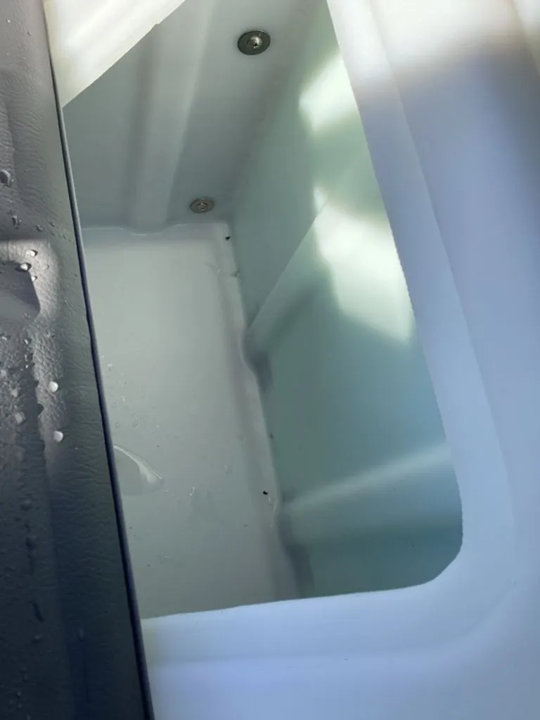Slide: The Image of Interior view of SunCatcher Fusion 324SS boat, year 2026. - 46