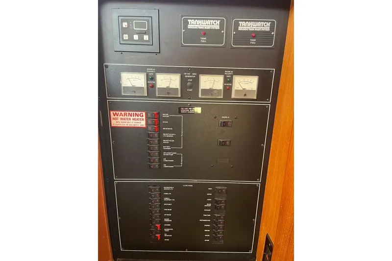 Slide: The Image of Electrical control panel on a 1993 Carver 350 Aft Cabin Motor Yacht. - 31