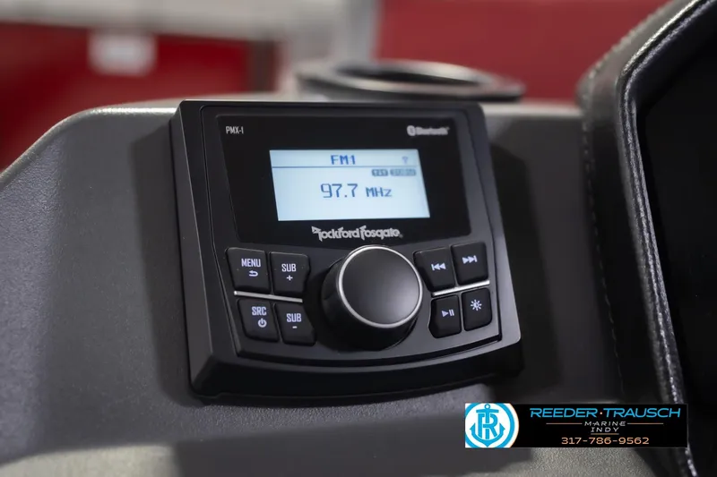 Slide: The Image of Rockford Fosgate PMX-1 stereo system in 2026 Bennington 22 SLJ boat dashboard. - 35