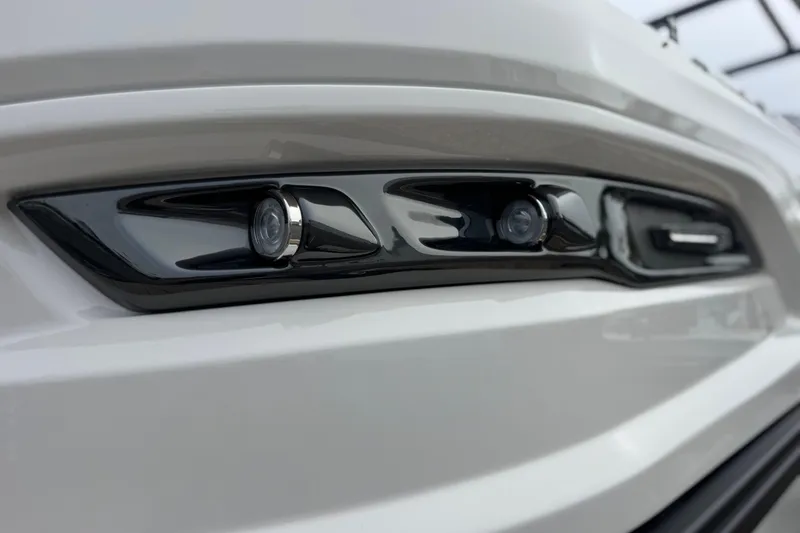 Slide: The Image of Close-up of 2026 Avalon Excalibur 27' boat's sleek, modern lighting design. - 11