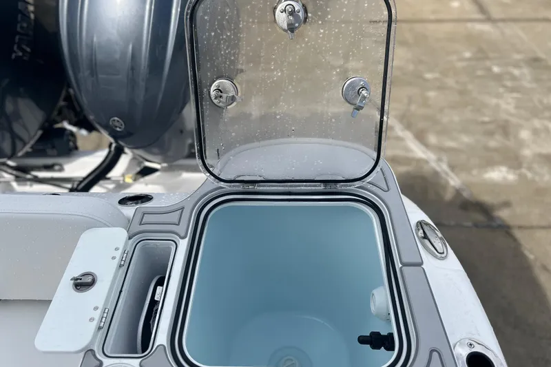Slide: The Image of Open hatch on 2026 Sea Fox 268 Commander boat, showcasing storage compartment. - 28