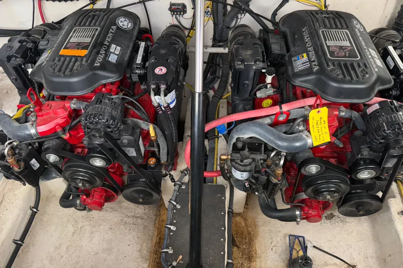 Slide: The Image of Twin Volvo Penta engines in a 2007 Chaparral Signature 330 boat. - 37