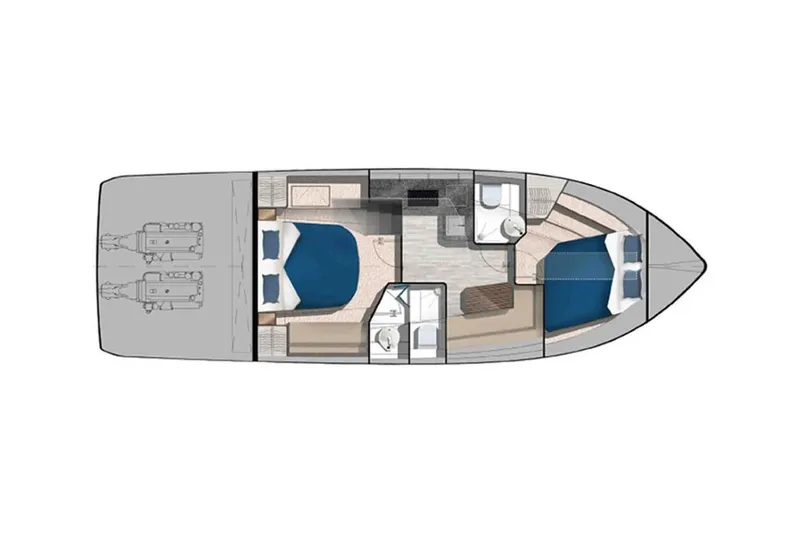Slide: The Image of Manufacturer Provided Image: Top view layout of 2024 Galeon 425 HTS yacht interior. - 41