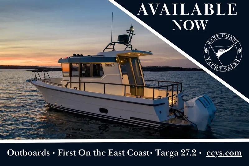 The Image of 2026 Targa 27.2 boat at sunset, available now from East Coast Yacht Sales. - 0