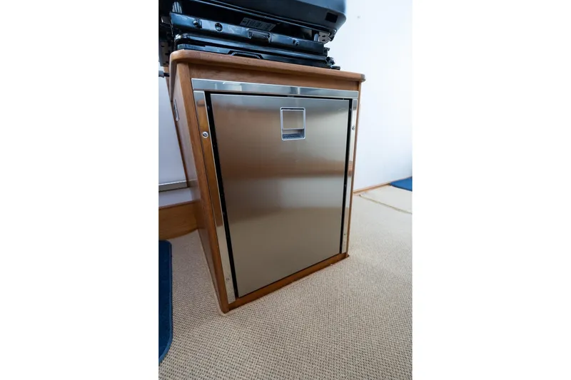 Slide: The Image of Stainless steel cabinet in 2026 Targa 27.2 boat interior. - 67