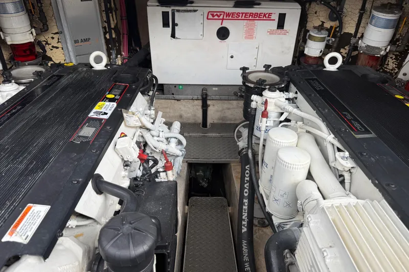 Slide: The Image of Engine compartment of a 2009 Formula 40 Performance Cruiser with twin Volvo Penta engines. - 4