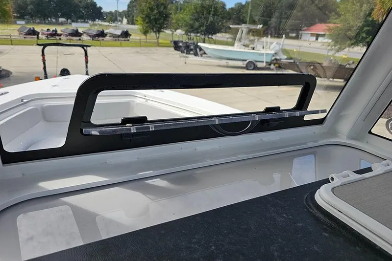 Slide: The Image of 2026 Sea Pro 262 Offshore boat interior with windshield view. - 34