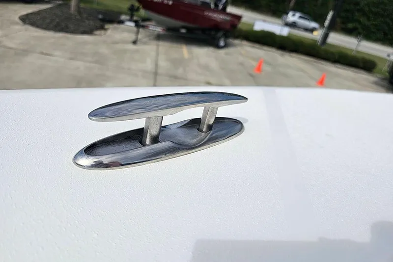 Slide: The Image of Stainless steel cleat on 2026 Sea Pro 262 Offshore boat deck. - 42