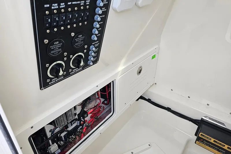 Slide: The Image of 2026 Sea Pro 262 Offshore boat electrical panel and wiring system. - 46