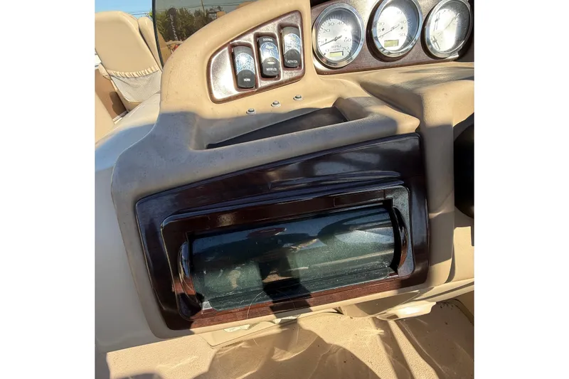 Slide: The Image of Dashboard of 2013 Bennington 2275 GFS boat with gauges and controls. - 17