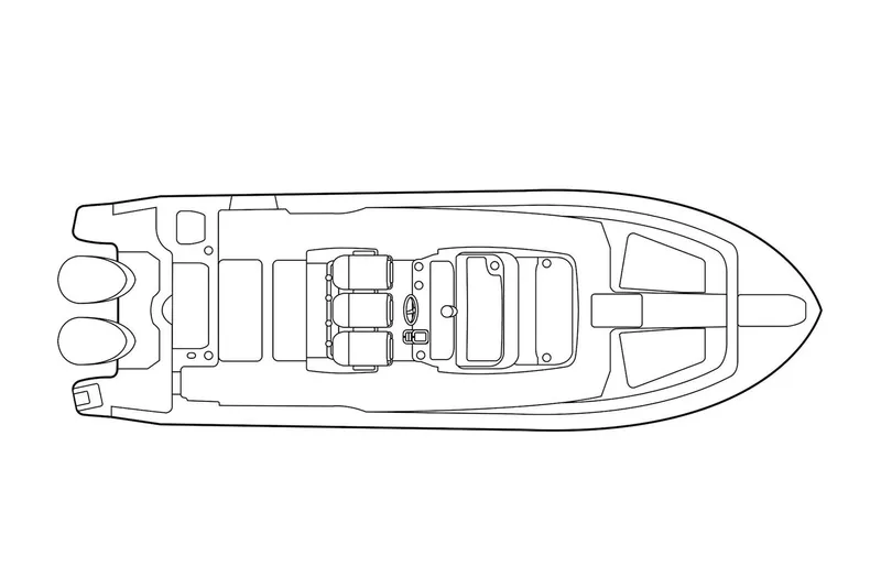 Slide: The Image of Manufacturer Provided Image: Top view line drawing of 2022 Grady-White Canyon 326 boat. - 49