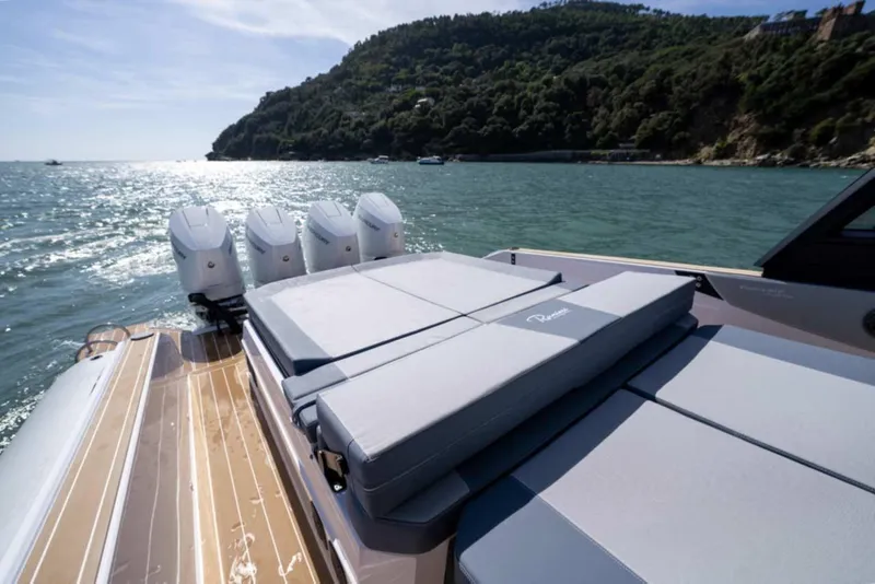 Slide: The Image of Interior cabin of 2026 Ranieri CAYMAN 50 HARDTOP, featuring modern design and comfortable sleeping area. - 17