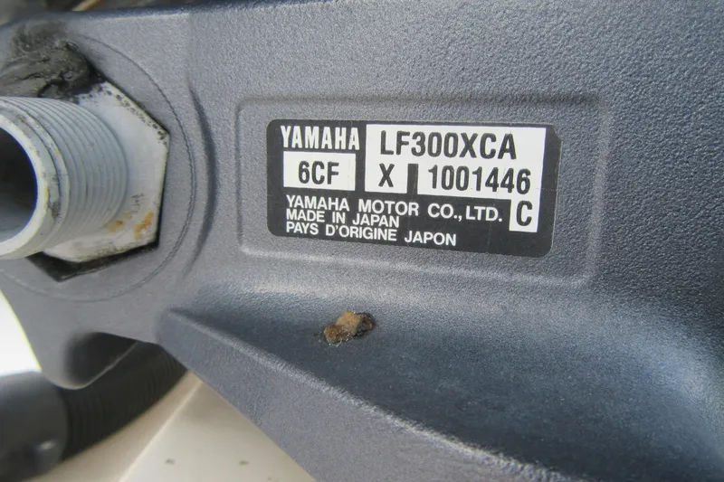 Slide: The Image of Yamaha LF300XCA engine label on 2012 Grady-White Canyon 271 boat. - 7