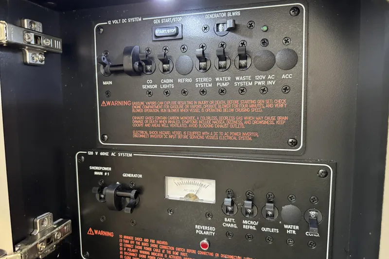 Slide: The Image of Control panel of a 2021 Formula 330 Crossover Bowrider OB boat. - 53