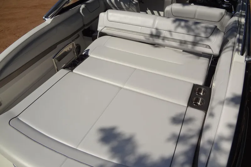 Slide: The Image of 2020 Formula 240 Bowrider with spacious seating and sleek design in outdoor setting. - 17