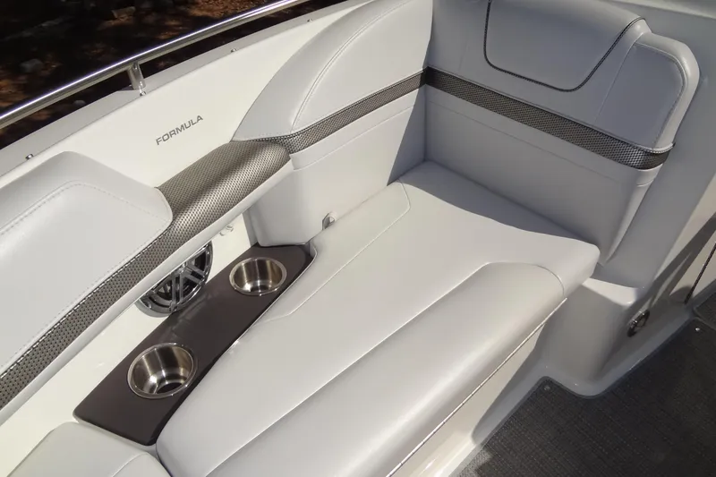 Slide: The Image of 2020 Formula 240 Bowrider interior with cup holders and audio system. - 41